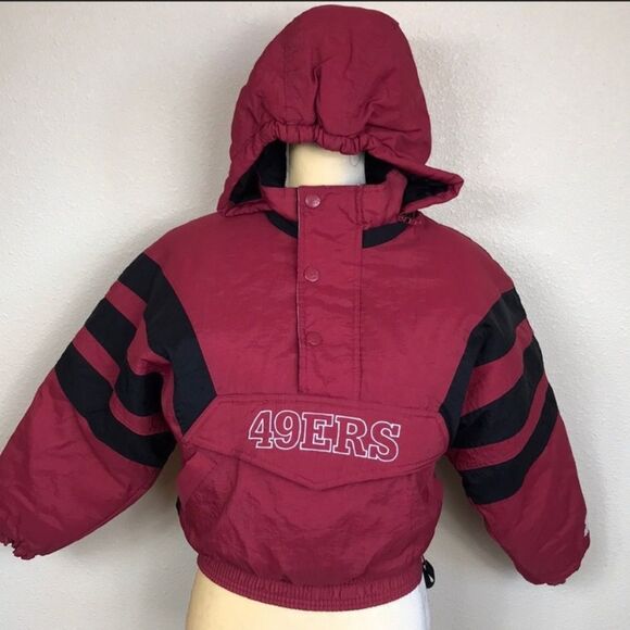 VTG, 90s San Francisco 49 ers NFl Starter Junior Parka Pullover Jacket Size S - Picture 1 of 11